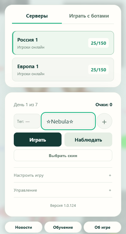 Поле Никнейм с примером ☆Nebula☆ на телефоне в Блогаре